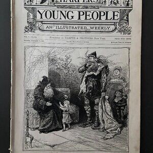 Harpers Young People, Woodcut Engraving, Antique Newspaper